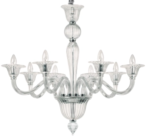 Lampa wisząca transparentny włoski żyrandol pałacowy Ideal Lux 199382 Brigitta 8xE14 89cm x 184cm