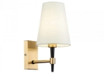 Lampa ścienna złoty Kinkiet z abażurem Maytoni H001WL-01BS Zaragoza E14 28cm x 19cm