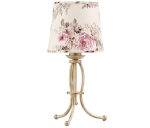 Lampa na stolik nocny Jupiter 1286 Sara SA L ec E27 22cm x 42cm ecru abażur w kwiatki