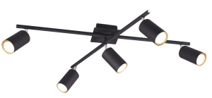 Lampa sufitowa regulowana z reflektorami Trio 612400532 Marley 5xGU10 22cm x 57cm x 75cm czarny