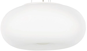 Biała szklana lampa wisząca z kloszem w kształcie pączka Ideal Lux 98616 Ulisse 3xE27 52cm x 238cm