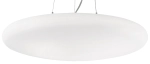 Biała szklana lampa wisząca z szerokim płaskim kloszem Ideal Lux 31996 Smarties 5xE27 60cm x 231cm