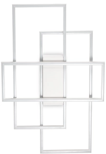 Biała geometryczna płaska lampa sufitowa plafon Ideal Lux 230726 Frame-1 31W 4250LM 2700K
