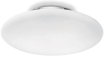 Biały płaski szeroki szklany plafon lampa sufitowa Ideal Lux 32023 Smarties 3xE27 60cm x 12cm