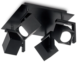 Lampa sufitowa punktowa spot cztery reflektory na kwadratowej podstawie Ideal Lux 156712 Mouse 4xGU10