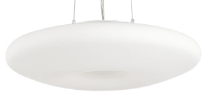 Lampa wisząca biały szeroki szklany klosz donut Ideal Lux 019734 Glory 3xE27 50cm x 235cm