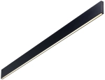 Czarny płaski długi kinkiet lampa ścienna Ideal Lux 242019 Linus 32W 3450LM 3000K ściemniacz 120cm