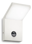Biała zewnętrzna lampa ścienna kinkiet na elewację Ideal Lux 209852 Style 9,5W 1150LM 4000K IP54 czujnik ruchu zmierzchu
