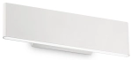 Biała płaska lampa ścienna kinkiet światło góra - dół Ideal Lux 138251 Desk LED 12,5W 740LM 3000K 104stopnie 28cm
