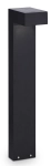 Czarna aluminiowa zewnętrzna lampa stojąca słupek ogrodowy Ideal Lux 115115 Sirio 2xG9 IP44 60cm