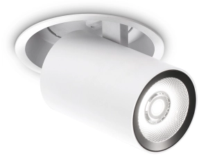 Biała lampa wpuszczana w sufit z mocnym reflektorem Ideal Lux 248172 Nova LED 30W 3000LM 3000K 38stopni