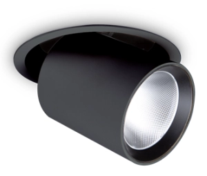Czarna lampa wpuszczana w sufit z mocnym reflektorem Ideal Lux 248196 Nova LED 30W 3000LM 3000K 38stopni