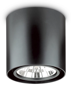 Czarna lampa sufitowa punktowa spot regulowana Ideal Lux 243450 Mood ES111 15cm x 15cm