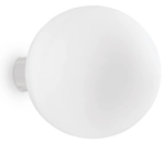 Lampa ścienna kinkiet biała szklana kula Ideal Lux 059822 Mapa E27 30cm