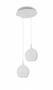 Lampa sufitowa z płaskimi kulistymi kloszami Vivida International 0038.31 Smash LED 2x14,2W 3000K