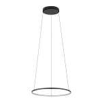 Czarna lampa wisząca pozioma obręcz 60cm Nowodvorski 10812 Circolo M LED 21W 3000K