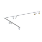 Biała lampa sufitowa listwa 2x150cm i 8 reflektorów GU10 Nowodvorski 7695 Mono Corner VIII 2x150