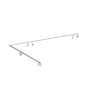 Biała lampa sufitowa listwa 2x200cm i 8 reflektorów GU10 Nowodvorski 7753 Mono Corner VIII 2x200