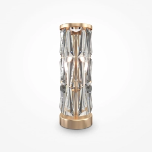 Kryształowa złota lampa stołowa Maytoni MOD043TL-02G Puntes 2xE14 58cm x 20cm