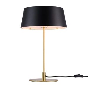 Mosiężna lampa stołowa z czarnym abażurem Nordlux 2312645003 Clasi 3xE14 29cm x 44,6cm