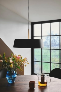 Czarna lampa wisząca z mosiężnymi dodatkami Nordlux 2312623003 Clasi 3xE14 45cm