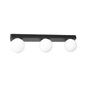Lampa łazienkowa trzy okrągłe klosze kule na czarnej listwie 40cm Paulmann PL71070 Gove 3xG9