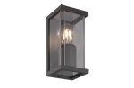 Lampa ogrodowa ścienna na elewację prostokątna ze szklaną osłoną Mantra 6494 Meribel E27 20cm