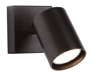 Czarny punktowy regulowany kinkiet z włącznikiem MaxLight W0219 Top GU10