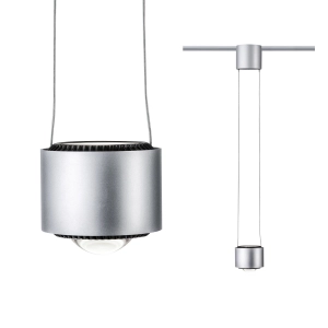 Chromowana lampa wisząca na szynę 1-fazową URail Paulmann PL96811 Aldan LED 8,5W 4000K ściemnialna