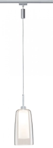 Chromowana lampa wisząca na szynę 1-fazową URail Paulmann PL94998 Arido II GU10