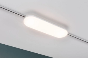 Owalna biała lampa na szynę 1-fazową URail Paulmann PL95371 Deck LED 13,5W 3000K ściemnialna