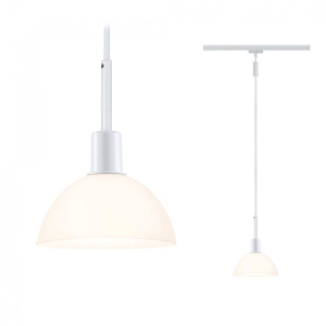 Biała lampa wisząca na szynę 1-fazową URail Paulmann PL96973 Sarrasani E14 14cm
