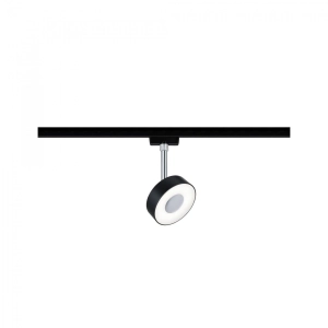 Czarny reflektor na szynę 1-fazową URail Paulmann PL96939 Circle LED 5W 4000K