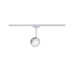Chromowany reflektor na białą szynę 1-fazową URail Paulmann PL95474 Pellet LED 6,7W 2700K ściemnialny