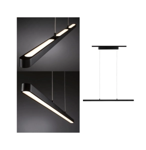 Czarna lampa wisząca listwa na szynę 1-fazową URail Paulmann PL96816 Lento 41W 2700K 100cm ściemnialna