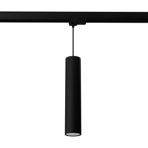 Czarna lampa wisząca walec na szynę 3-fazową Thoro MYL.00002 Lagos z żarówką GU10 3000K 7W 510lm