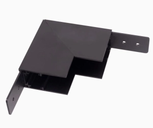 Czarny łącznik mechaniczny głęboki kątowy sufit - ściana do szyn magnetycznych natynkowych Max Light MT0005