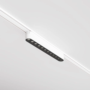 Biało czarny reflektor na szynę magnetyczną Radity Maytoni TR082-1-12W4K-M-W Points LED 12W 4000K 22cm