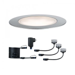 Oprawa wpuszczana do zestawu Plug & Shine Floor ECO LED 3x1.3W 3000K IP65 24V srebrny / tworzywo sztuczne Paulmann PL93692
