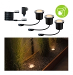 Gotowy zestaw Plug & Shine Floor 3x4.5W 2200K IP67 24V antracyt / stal nierdzewna Paulmann PL94717