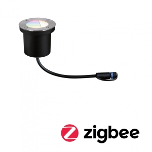 Oprawa wpuszczana do zestawu Plug & Shine Floor SH Zigbee RGBW 3.6W IP65 RGBW 24V srebrny / metal Paulmann PL94274