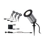 Gotowy zestaw kompletny Plug & Shine Classic 3X5W DIM 3000K IP65 24V antracyt / metal Paulmann PL94286