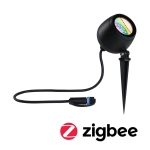 Reflektor ogrodowy do zestawu Plug & Shine Kikolo LED SH Zigbee RGBW 6.2W 80° 400lm 3000K- 6500K IP65 24V antracyt Paulmann PL94769