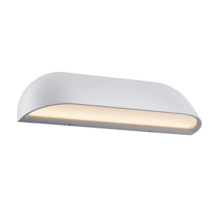 Zewnętrzna lampa ścienna kinkiet na elewację Nordlux 84081001 Front 26 LED 8W 3000K IP44 6,8cm x 26cm biały