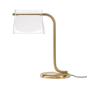Nowoczesna złota lampa stołowa z szklanym kloszem Maytoni MOD170TL-L8BS3K Cabaret LED 8W 3000K 48,5cm