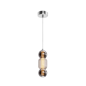 Nowoczesna designerska pionowa lampa wisząca szklane kule Maytoni MOD273PL-L16CH3K Drop LED 16W 3000K 12cm