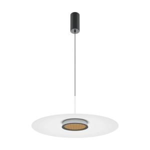 Nowoczesna lampa wisząca ledowa z okrągłym białym kloszem Maytoni MOD041PL-L15W3K1 Ei LED 12W 3000K 50cm