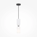 Biało czarna smukła lampa wisząca sufitowa Maytoni MOD177PL-01W Memory E14 8cm