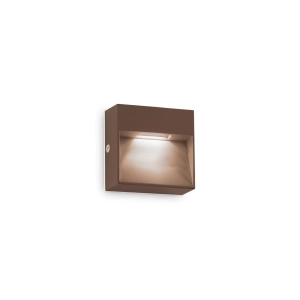 Brązowy kwadratowy duży kinkiet lampa ścienna Ideal Lux 328621 Dedra ap big LED 1.5W 3000k