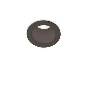 Czarna lampa podtynkowa okrągła punktowa Ideal Lux 327495 Quark fi 5W 3000K LED 4cm